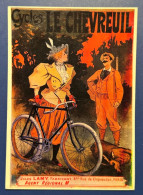 872 FRENCH BIKES ADVERTISING CYCLES LE CHEVREULI JULES LAMY RARE POSTCARD - Advertising