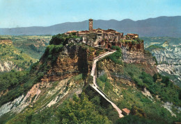 CARTOLINA ITALIA 1975 VITERBO CIVITA DI BAGNOREGIO PATRIA S. BONAVENTURA PANORAMA Italy Postcard ITALIEN Ansichtskarten - Viterbo