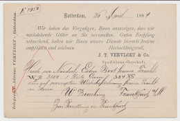 Briefkaart G. 25 Particulier Bedrukt Rotterdam - Duitland 1884 - Entiers Postaux