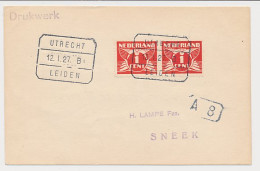 Treinblokstempel : Utrecht - Leiden B 1927 - Unclassified