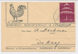 Briefkaart Sassenheim 1945 - Pluimvee- Konijnenfokkers - Unclassified