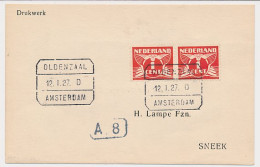 Treinblokstempel : Oldenzaal - Amsterdam D 1927 - Unclassified