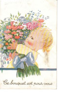 AA800 FANTAISIES ENFANTS FILLETTE FLEURS NOEUD - Sonstige & Ohne Zuordnung