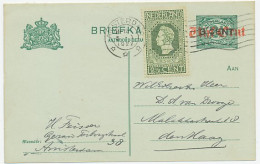 Briefkaart G. 121 A-krt / Bijfrankering Amsterdam - Den Haag 192 - Entiers Postaux