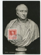 Maximum Card Italy 1957 Marcus Tullius Cicero - Roman Philosopher - Altri & Non Classificati