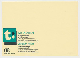 Essay / Proof Publibel Card Belgium 1974 Train Ticket - Treinen