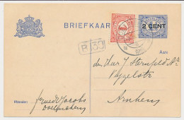 Briefkaart G. 92 I / Bijfrankering Doetinchem - Arnhem 1918 - Postwaardestukken