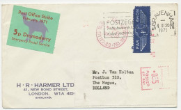 Cover GB / UK - France - Netherlands 1971 Camel - Post Office Strike - Label Dromoderry - Otros & Sin Clasificación