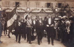 NICE(REVUE MILITAIRE) CARTE PHOTO(LOUBET_CLEMENCEAU) AVRIL 1909 - Andere & Zonder Classificatie