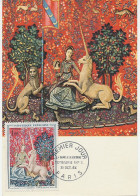 Maximum Card France 1964 Unicorn - Tapestry Of The Lady With The Unicorn - Mythology