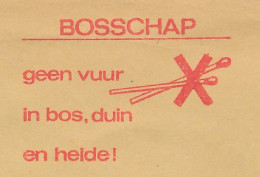 Meter Cover Netherlands 1973 Safety Match - No Fire In The Woods, Dunes And Heaths ! - Brandweer