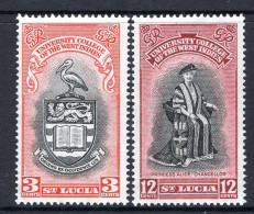 St Lucia 1951 Inauguration Of BWI University College Set LHM (SG 164-165) - Ste Lucie (...-1978)