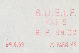 Meter Cover France 1969 B.U.E.I.F. - Bank Of The European Union - EU-Organe