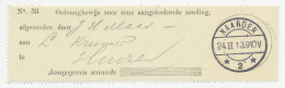 Naarden 1913 - Ontvangbewijs Aangetekende Zending - Unclassified