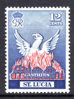 St Lucia 1951 Reconstruction Of Castries MNH (SG 166) - St.Lucia (...-1978)