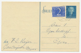Briefkaart G. 302 / Bijfrankering Locaal Te Goes 1954 - Entiers Postaux