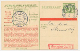 Spoorwegbriefkaart G. NS228 T - Locaal Te Amsterdam 1935 - Entiers Postaux
