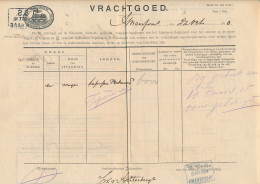 Vrachtbrief Ned. Centraal Spoorweg Maatschappij Amersfoort 1910 - Sin Clasificación