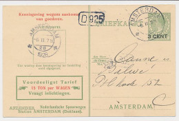 Spoorwegbriefkaart G. PNS216 F - Locaal Te Amsterdam 1928 - Ganzsachen