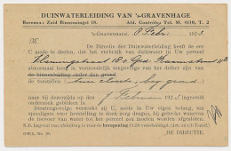 Briefkaart G. DW168a-I-a - Duinwaterleiding S-Gravenhage 1923 - Ganzsachen