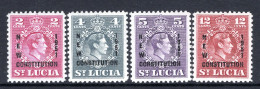 St Lucia 1951 New Constitution Set VLHM (SG 167-170) - St.Lucia (...-1978)