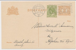 Briefkaart G. 88 A I / Bijfrankering Den Haag - Alphen 1919 - Ganzsachen