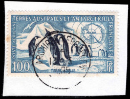 FSAT 1956-60 100f Emperor Penguins, Snowy Petrel And South Pole Fine Used. - Used Stamps