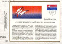 DOCUMENT FDC 1989 BICENTENAIRE REVOLUTION - FOLON - 1980-1989