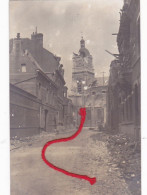 / 62 / - LENS Strasse Und Kirche  Carte  Photo Allemande 1° Guerre - Lens