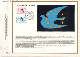 DOCUMENT FDC 1989 CONSEIL DE L'EUROPE - 1980-1989