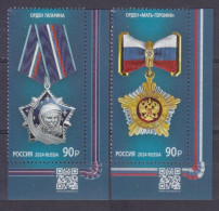 2024 Russia 2v+Tab Order Of Gagarin And Order Of Mother Heroine 17,00 € - Russie & URSS