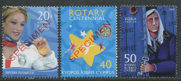 Cyprus:Unused Specimen Stamps Medallist, Rotary 100 And EOKA, 2005, MNH - Unused Stamps