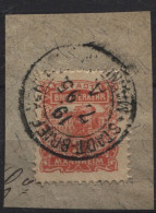 3 Pfennig Marke STADT-BRIEFVERKEHR MANNHEIM Auf Fragment 1895 - Correos Privados & Locales