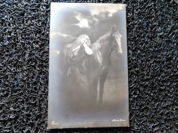 Photographe Henny Porten, Femme Et Cheval  (B21) - Paarden