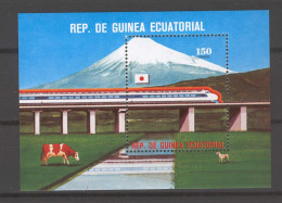 Equatorial Guinea 1972 Trains - Japan MS MNH - Äquatorial-Guinea