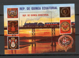 Equatorial Guinea 1978 Trains IMPERFORATE MS MNH - Equatorial Guinea