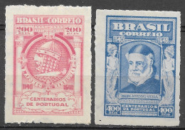 Brasil 1940 8º Centenário Da Independência De Portugal E 3º Da Restauração RHM C160-C161 - Nuovi