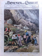 La Domenica Del Corriere 5 Aprile 1914 Frana Clauzetto Mistral Rossini Capalbo - Andere & Zonder Classificatie