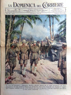 La Domenica Del Corriere 22 Febbraio 1942 WW2 Singapore Inglesi Rossi Volterra - Autres & Non Classés