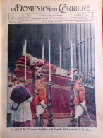 La Domenica Del Corriere 25 Febbraio 1939 Funerali Pio XI Franco Conclave Ciano - Sonstige & Ohne Zuordnung