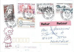 Letter From Andorra To Stø, Island Of Langøya.Norway, Return To Sender.  2 Pictures Front & Back - Brieven En Documenten