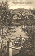 72093441 Neckargemuend Terrasse Griechische Weinstube Blick Auf Den Dilsberg Nec - Neckargemünd