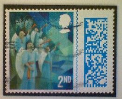 Great Britain, Scott #4176, Used(o), 2021, Cubist Christmas: Angels, 2nd-Matrix - Usados