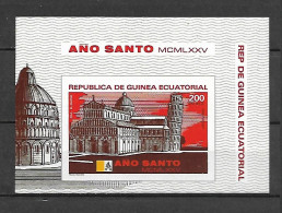 Equatorial Guinea 1974 Churches - Holy Year IMPERFORATE MS MNH - Iglesias Y Catedrales