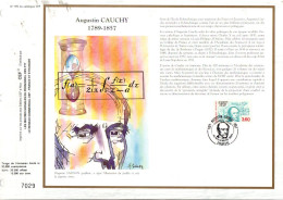 DOCUMENT FDC 1989 AUGUSTIN CAUCHY - 1980-1989