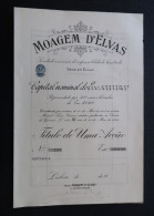 Portugal Action Moagem D' Elvas Portalegre Fraisage Céréales Agriculture Stock Certificate Milling Cereals - Landwirtschaft