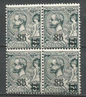 MONACO ANNEE 1924 BLOC DE 4 TP N°72  NEUFS** MNH TB COTE 20,00€ - Nuevos