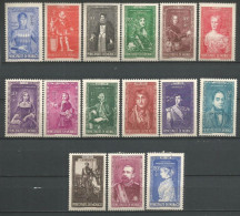 MONACO ANNEE 1942 LOT DE 15 TP N°234 à 248 NEUFS** MNH TB COTE 60,00 € - Unused Stamps