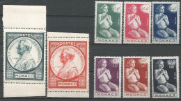 MONACO ANNEE 1946 LOT DE 8 TP N°285 à 292 NEUFS** MNH TB ANNEE COMPLETE COTE 24,00 €  - Nuovi