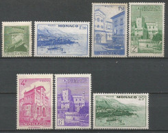 MONACO ANNEE 1946 LOT DE 7 TP N°274 à 280 NEUFS** MNH TB ANNEE COMPLETE COTE 13,80 €  - Neufs